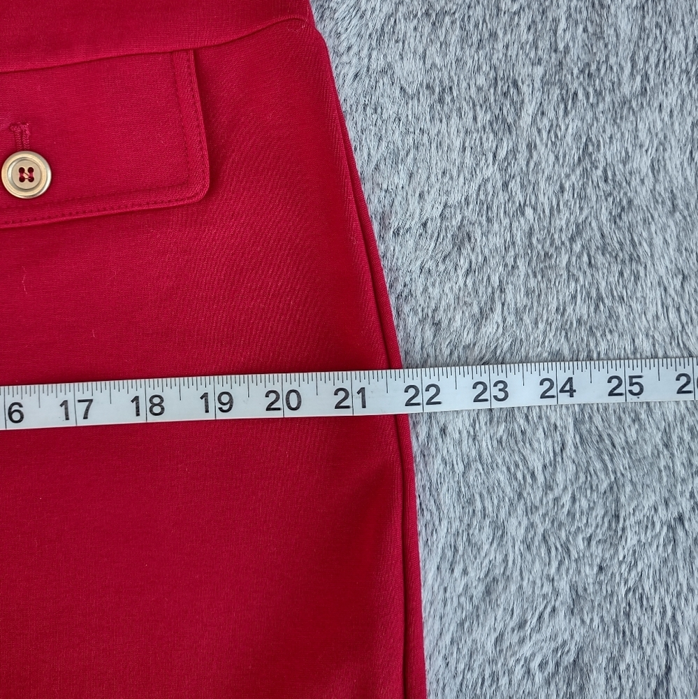 Talbot's Knit Stretch Sheath Dress 12 Red - Picture 10 of 12